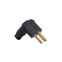 Plugue Macho 90° 2P 10A Preto PA013045 - Margirius