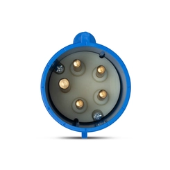 Plugue 3P+T+N 32A 220V 9H  Az  Ip-44     N-5279