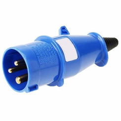 Plugue 2P+T 16A 220V 6H  Az  Ip-44     N-3076
