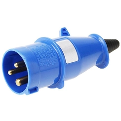 Plugue 2P+T 32A 220V 6H  Az   Ip-44     N-3276
