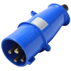Plugue 3P+T   16A 220V 9H  Az  Ip-44     N-4079