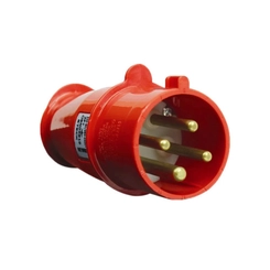 Plugue 3P+T   16A 380V 6H  Vm Ip-44    N-4076