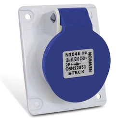 Tomada Emb. 2P+T 16A 220V 6H  Az  Ip-67     N-3046W
