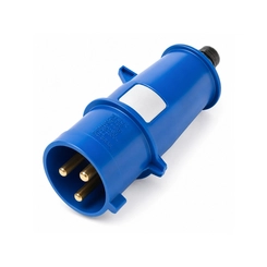 Plugue 3P+T   32A 220V 9H  Az  Ip-44   S4279