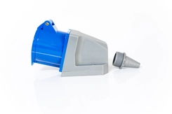 Tomada Industrial Sobrepor 2P+T 32A 220V 6H Azul TSS-3206 - Soprano