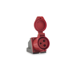 Tomada Industrial Sobrepor 2P+T 32A 380V 9H Vermelho TSS-3209 - Soprano