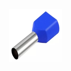 Terminal Ilhós Duplo 2,5mm Azul 10mm 20un TE2510 - Eletrokit