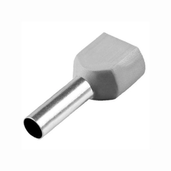 Terminal Ilhós Duplo 4mm Cinza 12mm 20un TE4012 - Eletrokit