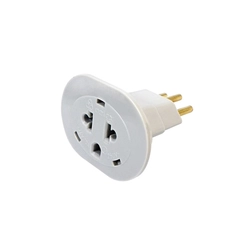 Adaptador Plugue para Tomada 2P+T 10A Universal Branca 157BR Perlex