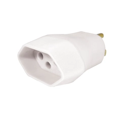 Adaptador Plugue Reverso 2P+T para Tomada padrão Brasileiro 15A 148 Perlex