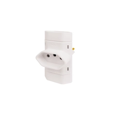 Plugue Te 2P+T 10A Branca 345BR Perlex