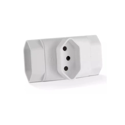 Plugue Te 2P+T 10A Branca 345BR Perlex