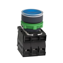 Botão Luminoso Ø22Mm Plástico Retorno Por Mola Azul Na+Nf 24Vca/Cc XB5AW36B5 Schneider Electric