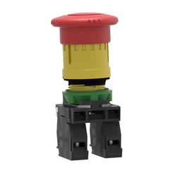 Botão Ø22Mm Plástico Emergência Girar Para Destravar Cogumelo Ø40Mm Vermelho 2Nf XB5AS8444 Schneider