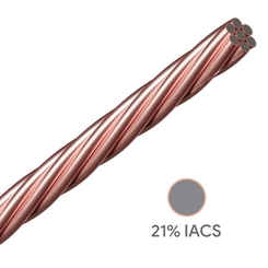 Cabo De Aço Cobreado Bimetálico Nu 25,00Mm 21%IACS - INTELLI