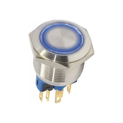 Botão Antivandalismo Pulso Iluminado 22mm 220VCA - Metaltex