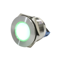 Indicador LED 22mm Verde 24VCC/CA AV22P-7G - Metaltex