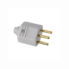 Plugue Macho 180º 2P 10A Cz