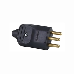 Plugue Macho 180º 2P 10A Pt