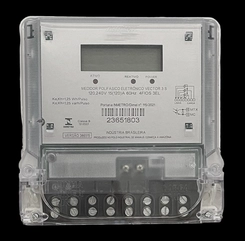 Medidor Energia Eletrônico kWh Trifásico 120A 127/220V