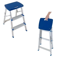 Escada Alumínio Banqueta 3 Degraus 50cm - Mor