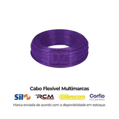 Cabo Flexível 2,50mm 750V Roxo - Rolo 100 Metros