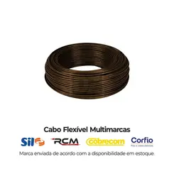 Cabo Flexível 4,00mm 750V Marrom - Rolo 100 Metros