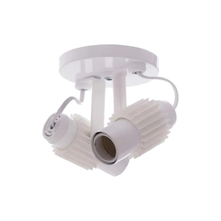 Spot Tubular Duplo Branco C/ Aleta PVC - Decor