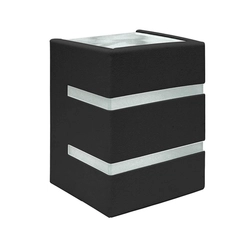 Arandela Quadro Aleta G9 2 Fachos 2 Lentes Vidro Preto