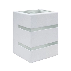 Arandela Quadro Aleta G9 2 Fachos 2 Lentes Vidro Branco