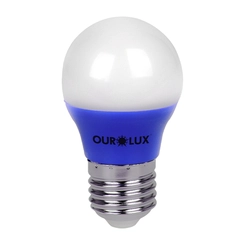 Lâmpada LED Bulbo 3W Azul Bivolt Bolinha