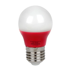 Lâmpada LED Bulbo 3W Vermelha Bivolt Bolinha