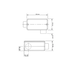 Condulete c/Rosca Tipo LL 1.1/4 c/Tampa c/Ved BSP 56104/084 - Tramontina