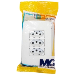 Conjunto B3 3 Tomadas 2P+T 20A Branco 19453 - Margirius
