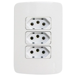Conjunto B3 3 Tomadas 2P+T 20A Branco 19453 - Margirius