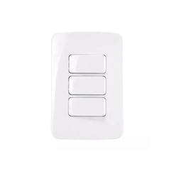 Conjunto B3 3 Interruptores Simples 10A Branco 19451 - Margirius