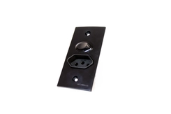 Conjunto Sleek Ebony Interruptor Paralelo + Tomada 2P+T 10A para Móvel 16908 - Margirius