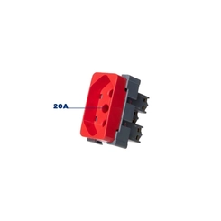Módulo B3 Tomada 2P+T 20A Vermelho 19488 - Margirius
