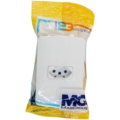 Conjunto B3 Tomada 2P+T 20A Branco 19482 - Margirius