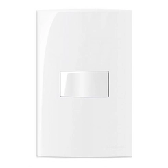 Conjunto Sleek Interruptor Simples 1 Tecla Branco 16017 - Margirius
