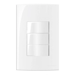 Conjunto Sleek 3 Interruptores Paralelos 10A Branco 15821 - Margirius