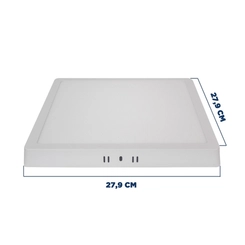 Painel LED Sobrepor Quadrado Branco 24W 4100K BFP Bivolt - Blumenau