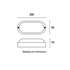 Tartaruga LED PVC Lente Policarbonato 12W 6500K IP65 Branca - Blumenau
