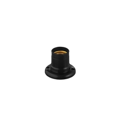 Soquete Fixo de Teto Preto E-27