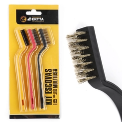 Escova Multiuso Plástico/Aço/Nylon 3 Peças 17cm