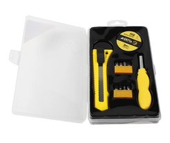 Kit Ferramentas Estilete/Fita Isolante/Pontas Chave Fenda/Philips