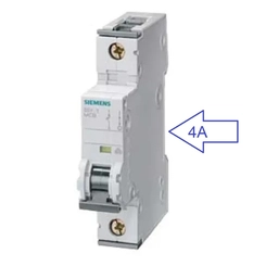 Disjuntor DIN Monofásico Curva-C 4A 5SL1104-7MB - Siemens