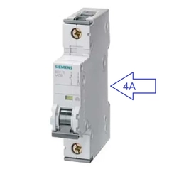 Disjuntor DIN Monofásico Curva-C 4A 5SL1104-7MB - Siemens