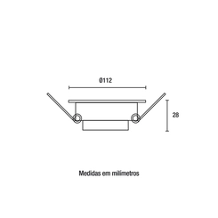 Spot LED Embutir Redondo Dicroica 8W 6500K Móvel 80186004 - Blumenau