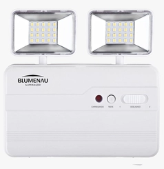 Luminária de Emergência LED 2 Faróis 1200 Lúmens